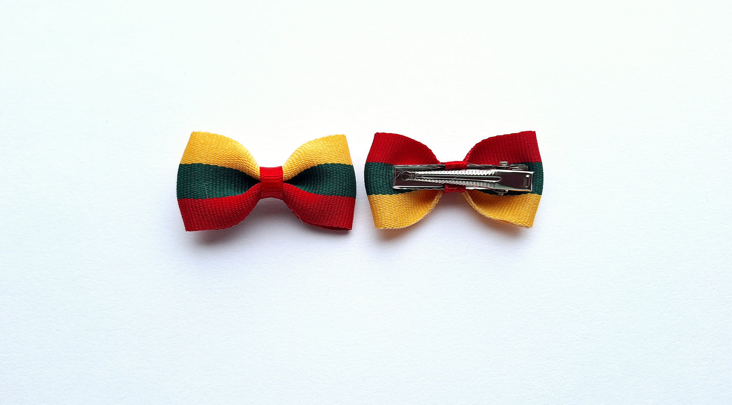 Sagučiai į plaukus - trispalvė.