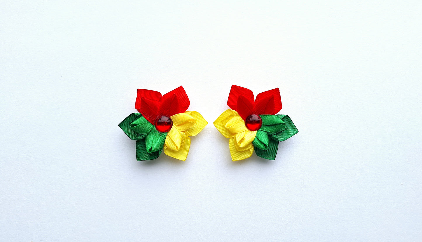 Sagučiai į plaukus - trispalvė.