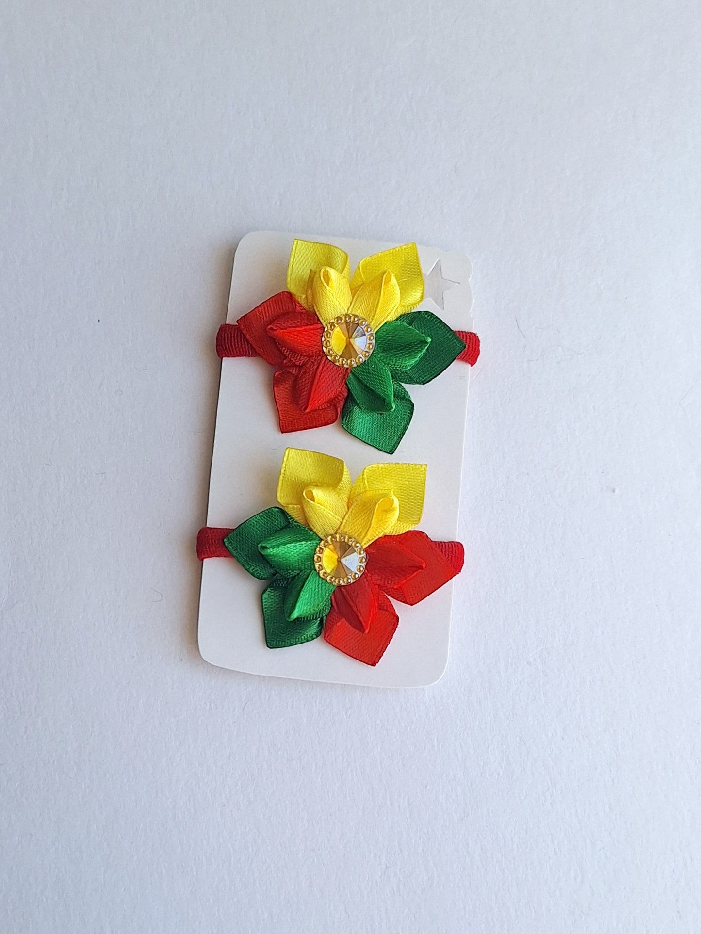 Gumytės į plaukus - trispalvė