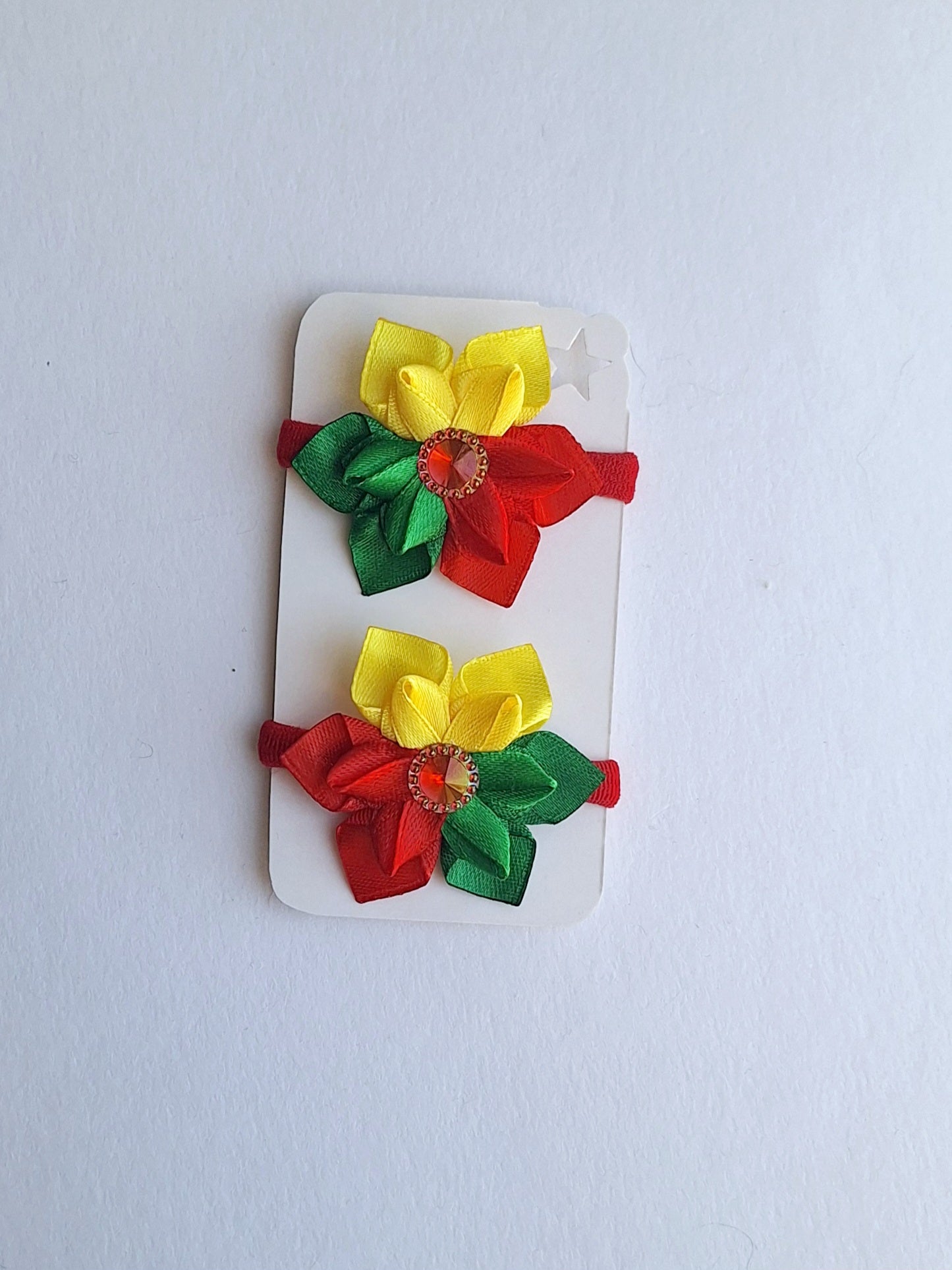 Gumytės į plaukus - trispalvė.