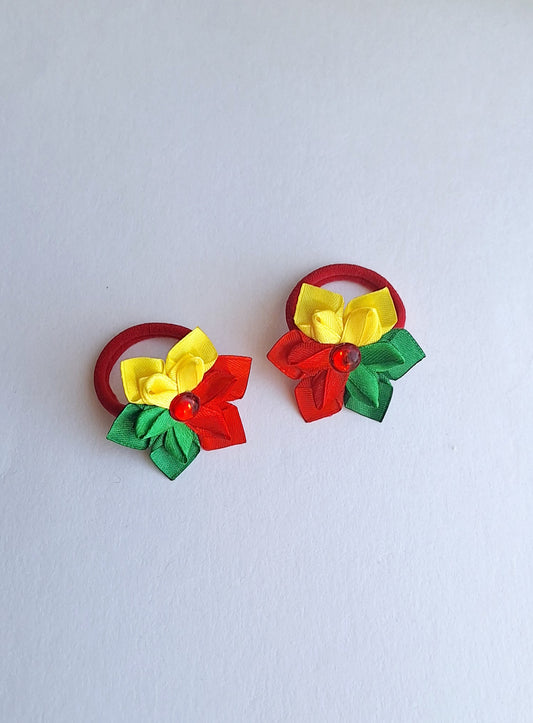 Gumytės į plaukus  - trispalvė.