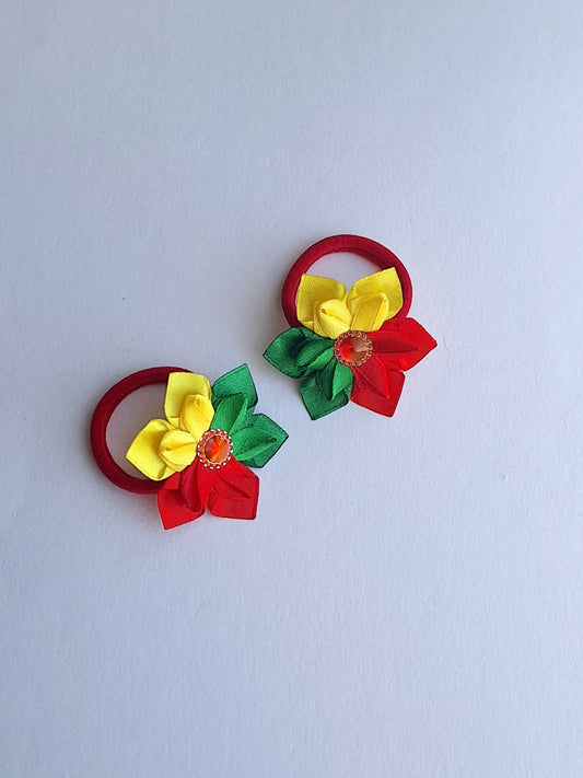 Gumytės į plaukus  - trispalvė.