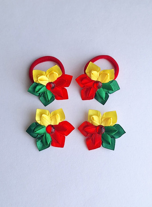 Sagučiai ir gumytės į plaukus  - trispalvė.