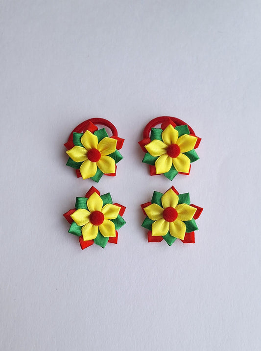 Sagučiai ir gumytės į plaukus- trispalvė